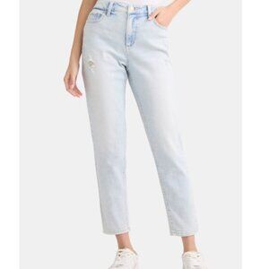 Time and True Light Blue High Rise Mom Jeans Size 6